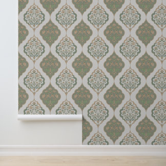 Cool Green Moroccan Inspired Wallpaper