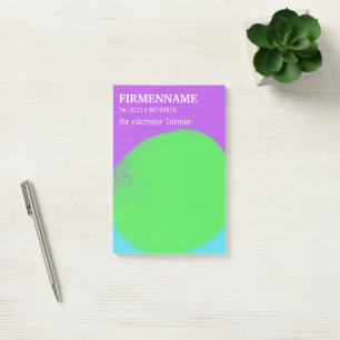 cool green purple sticky note appointment reminder