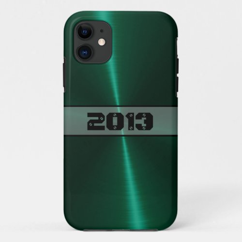 Cool Green Shiny Stainless Steel Metal iPhone 11 Case