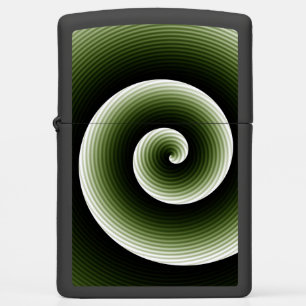 COOL Green Spiral Pattern Zippo Lighter