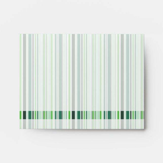 Cool Green Stripes Envelope (Front)