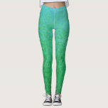 Cool Green Variations with Gradient Leggings