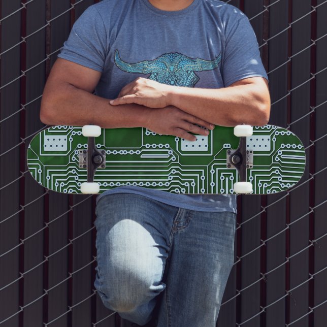 Cool Green White Computer Circuit Board Lines (Outdoor 3)
