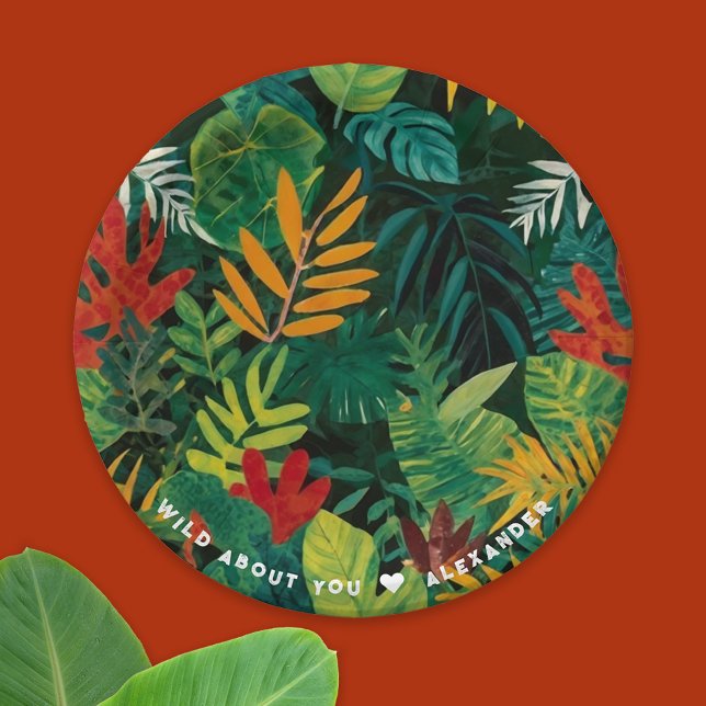 Cool Greenery Tropical Green Leaves Jungle Paint Paper Plates (Creator Uploaded)