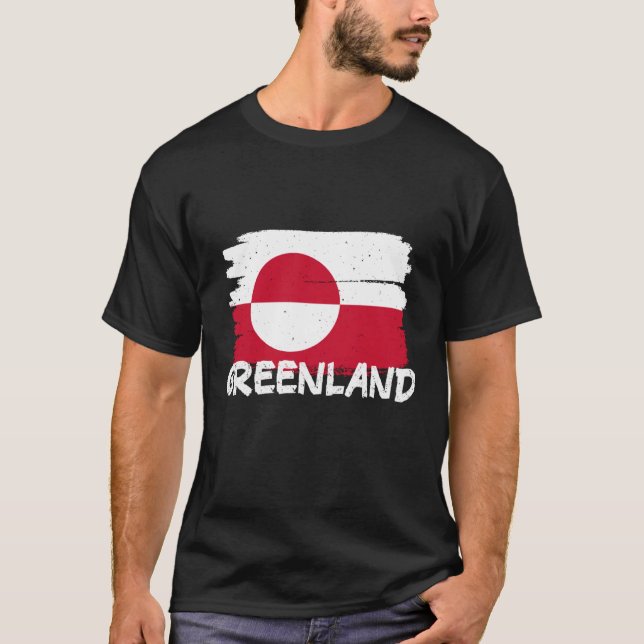 Cool Greenland Flag  1 T-Shirt (Front)
