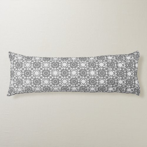 Cool Grey Abstract Pattern Design Body Pillow