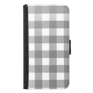Cool Grey Buffalo Plaid Wallet Case