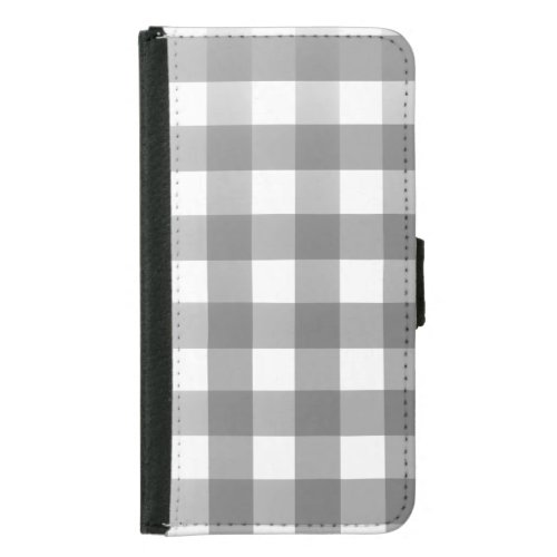 Cool Grey Buffalo Plaid Wallet Case