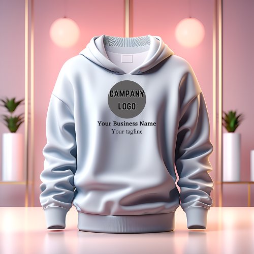 cool grey business sweatshirt brand logo on back