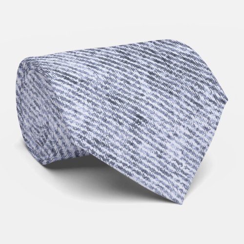 Cool Grey Denim Pattern Neck Tie