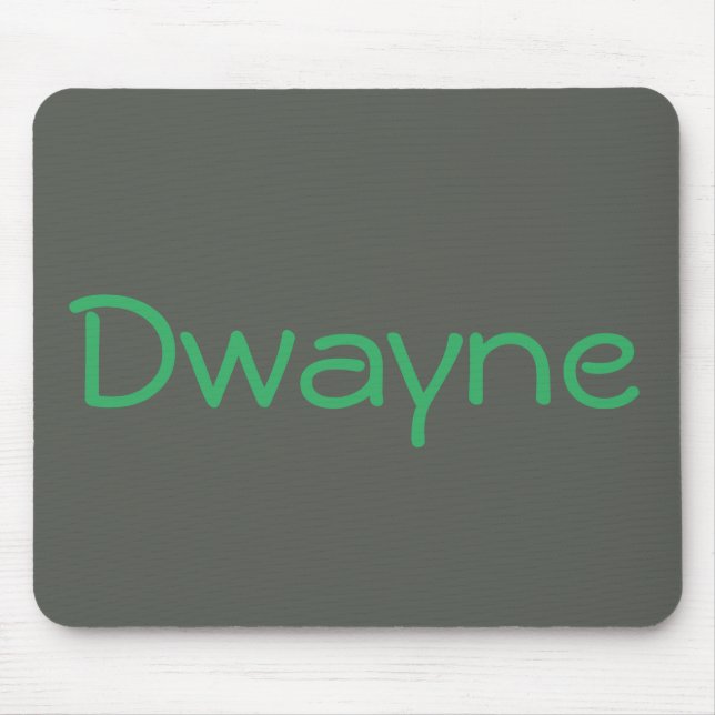 Cool Grey Green Monogrammed Personalized Mouse Pad (Front)