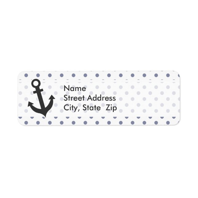 Cool Grey Polka Dots; Anchor Label (Front)