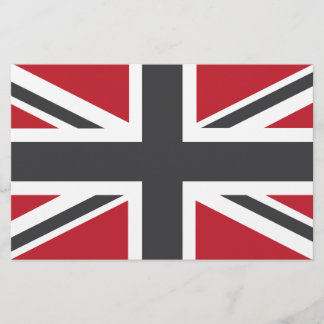 Cool Grey Red Union Jack British(UK) Flag