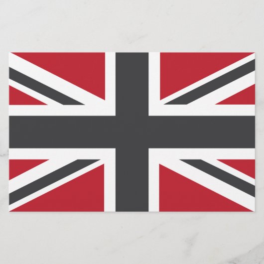 Cool Grey Red Union Jack British(UK) Flag (Front)