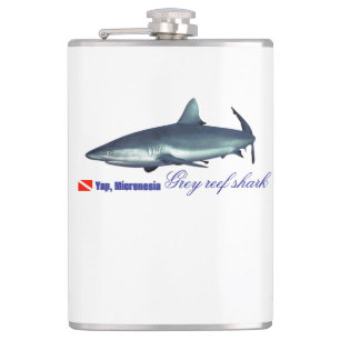 Cool Grey reef shark Flask