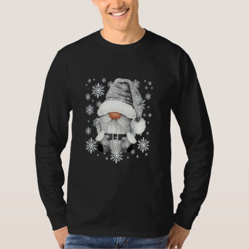 Cool Grey Santa Gnomie For Gothic And Emo With Win T_Shirt