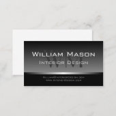Cool Grey & Silver Stripe Professional Bus Card (Front/Back)