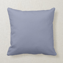 Cool Grey Solid Color Background Throw Pillow