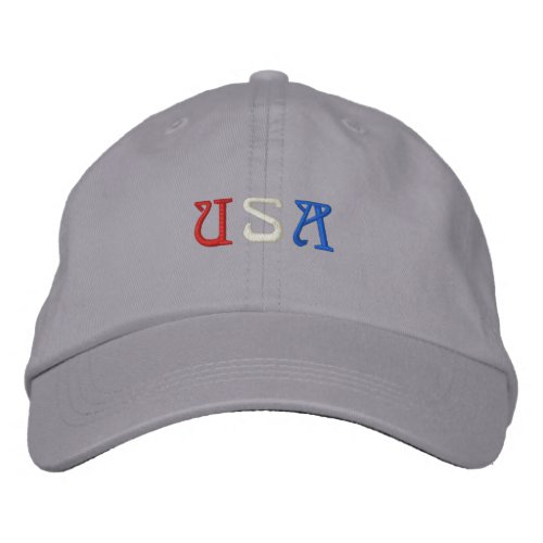 Cool Grey USA Basic Adjustable Embroidered Baseball Cap