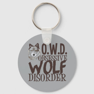 Cool Grey Wolf Keychain