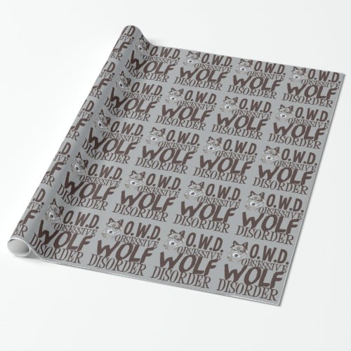 Cool Grey Wolf Wrapping Paper