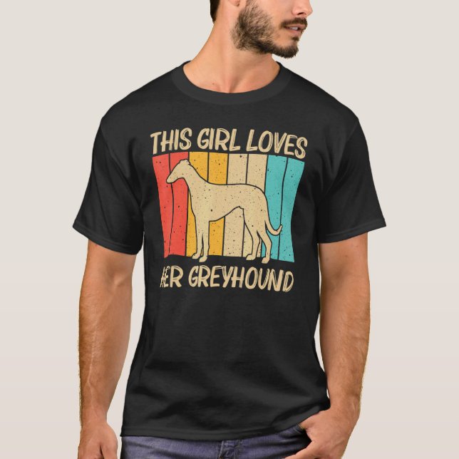 Cool Greyhound For Girls Mom Sighthound Pet Dog Br T-Shirt (Front)
