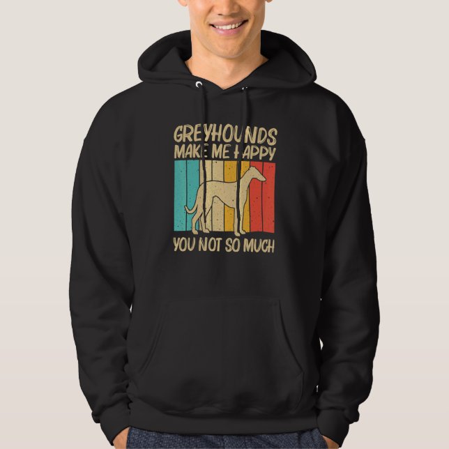 Cool Greyhound For Men Women Sighthound Pet Dog Br Hoodie (Front)