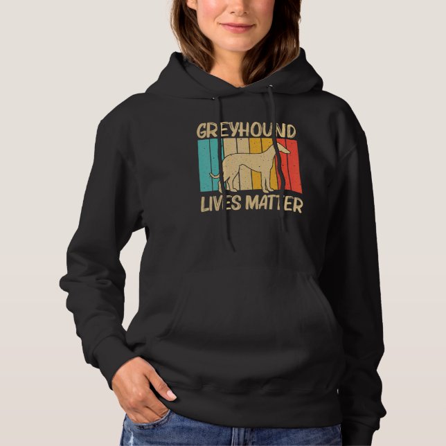 Cool Greyhound For Men Women Sighthound Pet Dog Br Hoodie (Front)