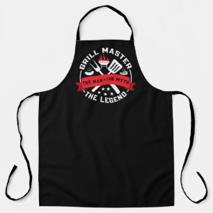 Cool grill master man myth legend  apron