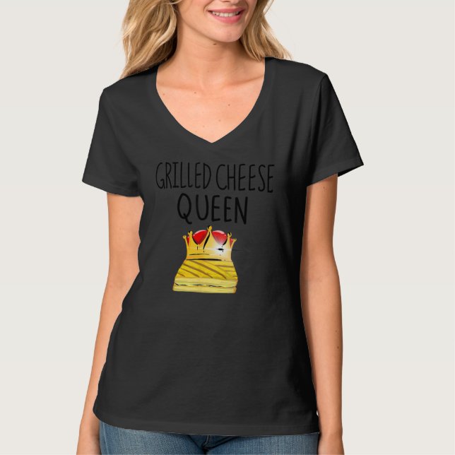Cool Grilled Cheese Queen Funny Toasted Sandwich M T-Shirt (Front)