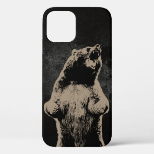Cool Grizzly Bear Dark iPhone 12 Case