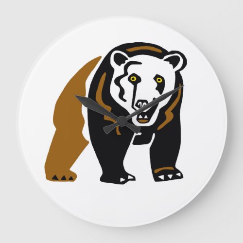 Cool GRIZZLY Bear _ Endangered animal _ Wildlife _ Large Clock