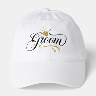 Cool Groom Wedding word art party Hat