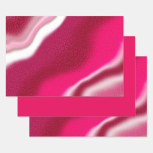 Cool Groovy Red Pink Candy Cane Unique Christmas Wrapping Paper Sheets