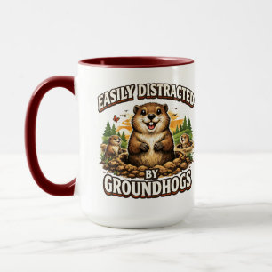 Cool Groundhog Day Groundhog Funny February Mug