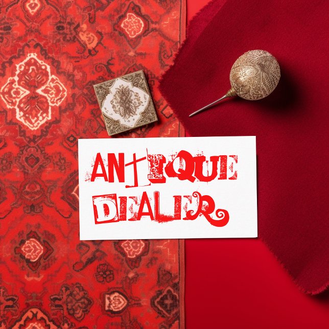 Cool Grunge Antique Dealer Business Card (Creator Uploaded)