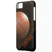 Cool Grunge Basketball Personalized Case-Mate iPhone Case (Back Left)