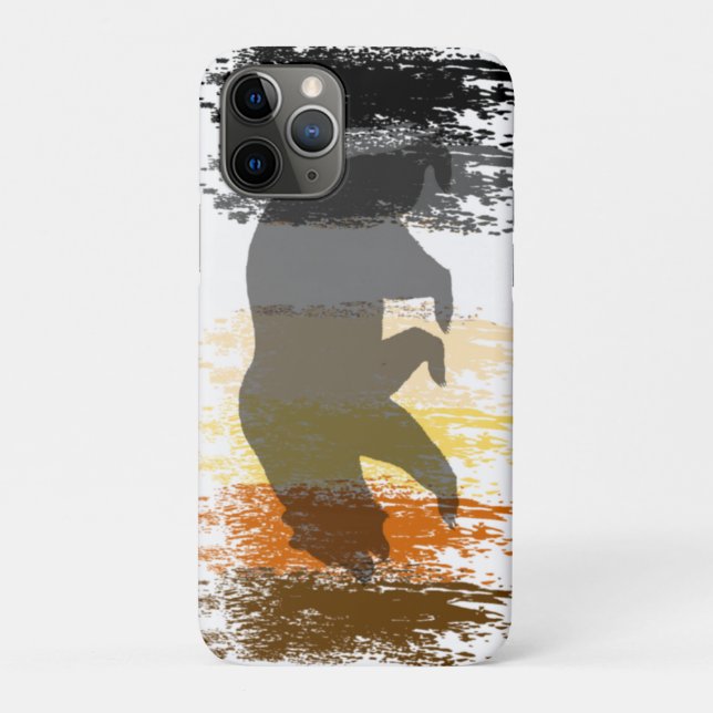 Cool Grunge Bear Shadow Gay Bear Pride Case-Mate iPhone Case (Back)