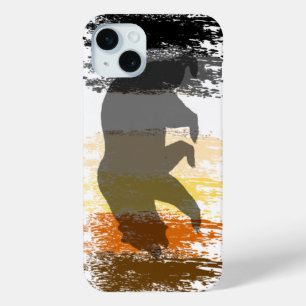 Cool Grunge Bear Shadow Gay Bear Pride iPhone 15 Plus Case