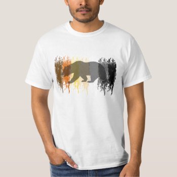 Cool Grunge Bear Shadow Gay Bear Pride T-shirt by FUNNSTUFF4U at Zazzle