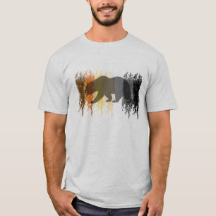 Cool Grunge Bear Shadow Gay Bear Pride T-Shirt