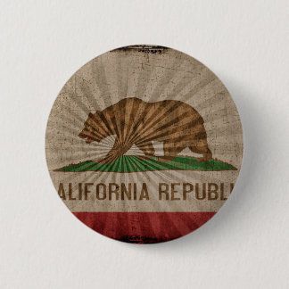 Cool Grunge California Flag Button