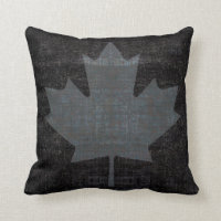 cool grunge Canadian maple leaf flag Throw Pillow
