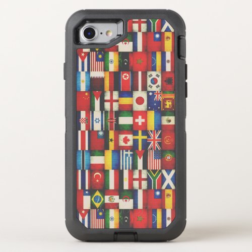 Cool Grunge Flags of the World OtterBox Defender iPhone SE87 Case