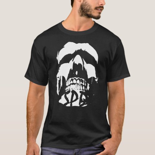 Cool Grunge Horror Skull   T_Shirt