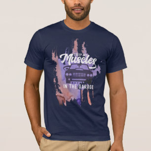 Cool Grunge Muscle Car Shirt - Graphic Design Mens