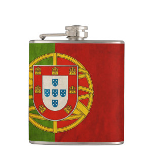 Cool Grunge Portugal Flag Bandeira de Portugal Hip Flask