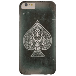Cool Grunge Retro Artistic Poker Ace Of Spades Barely There iPhone 6 Plus Case
