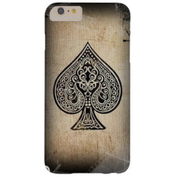 Cool Grunge Retro Artistic Poker Ace Of Spades Barely There iPhone 6 Plus Case