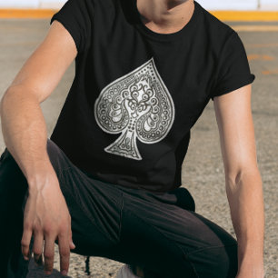 Cool Grunge Retro Artistic Poker Ace Of Spades T-Shirt